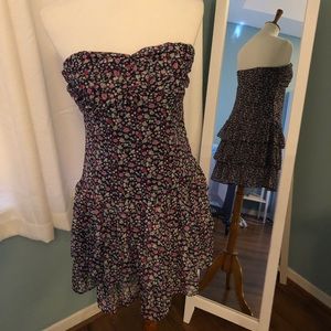 Express strapless floral dress
